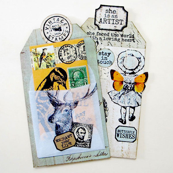 New Rubber Stamped Tag Art