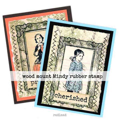 Wood Mount Cherished Rubber Stamp