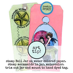 Bell Jar Rubber Stamp