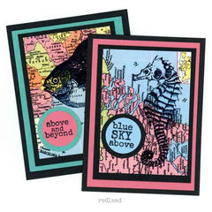 Sea Horse Rubber Stamp Cards