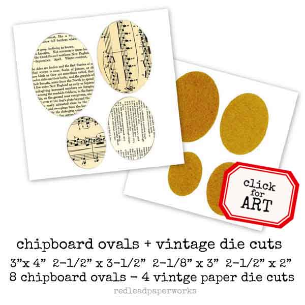 Chipboard Ovals & Vintage Die Cuts Collection