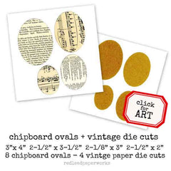 Chipboard Ovals & Vintage Die Cuts Collection