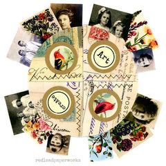 Vintage Elements 55 Collage Sheet
