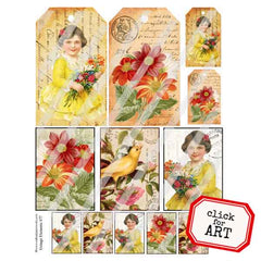 Vintage Flower Collage Sheets