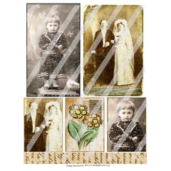 Red Lead Vintage Elements Collage Sheets