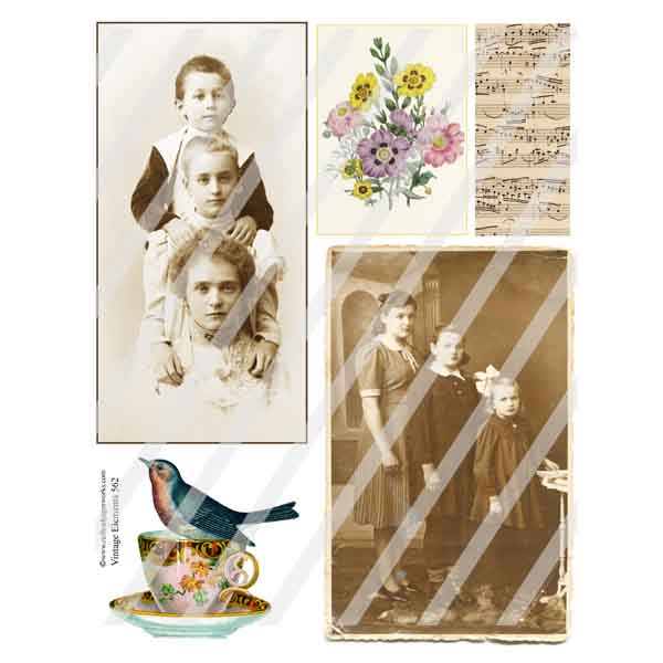 Vintage Elements 562 Collage Sheet