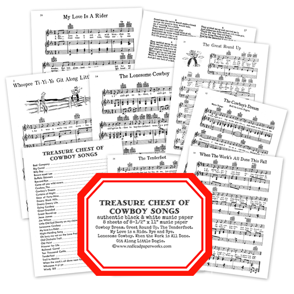 Treasure Chest of Cow Boy Songs Paper Pack