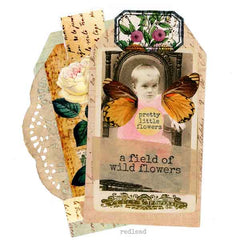 Pretty Little Flowers Wood Mount Rubber Stamp