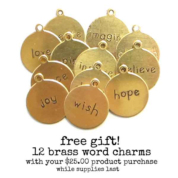 FREE Gift with 25.00 Product Purchase 12 Word Charms