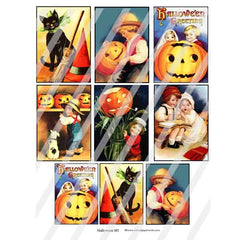 Halloween Artist Trading Card Halloween Collage Sheets