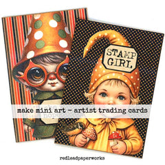 Mini Art Halloween Artist Trading Card