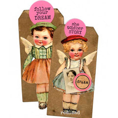 Vintage Elements 586 June and Jane Paper Dolls Collage Sheet