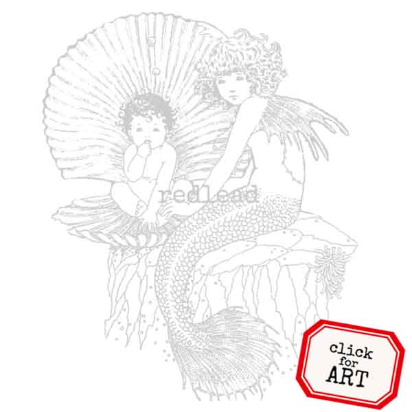 Mermaid Girls Rubber Stamp