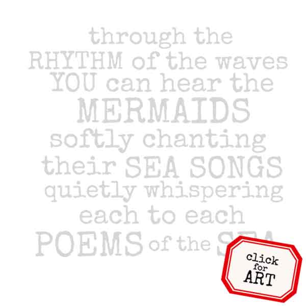Mermaids Softly Chanting Rubber Stamp