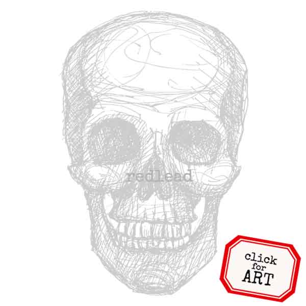 Halloween Skull Rubber Stamp Save 20%