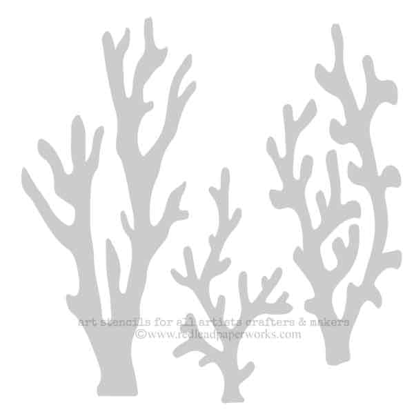 Sea Coral Stencil 6 x 6