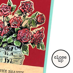 A Vase of Roses Rubber Stamp Save 20%