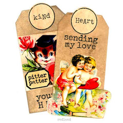 Wood Mounted Sending My Love rubber Stamp