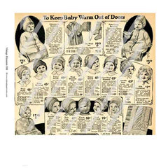 Vintage Elements 508 Keep Baby Warm Collage Sheet