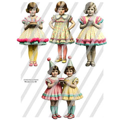 Happy Birthday Paper Dolls Collage Sheet