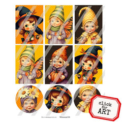 Halloween Artist Trading Cards Collage Sheet