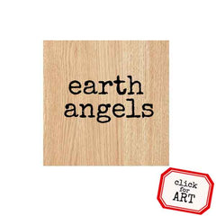 Christmas Earth Angels Rubber Stamp