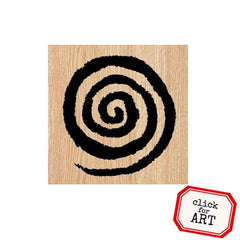 Wood Mounted Spiroll Rubber Stamp SAVE 30%