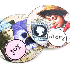 Art Wings Story Word Circle Rubber Stamp