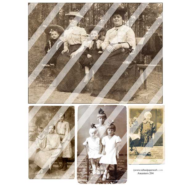 Ancestors 204 Vintage Photos Collage Sheet