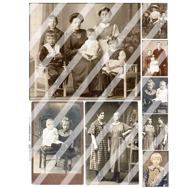 Ancestors 205 Vintage Photos Collage Sheet