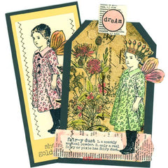 Mindy Art Girl Rubber Stamp