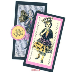 Victoriana Art Girl Rubber Stamp