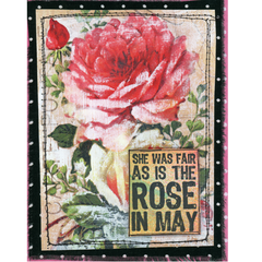 Vintage Elements 85 Roses  Collage Sheet