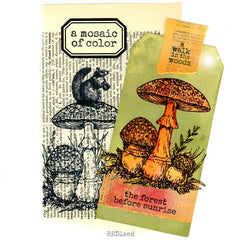 Wood Mount Squirrel Rubber Stamp