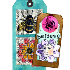 Garden Bee Rubber Stamp