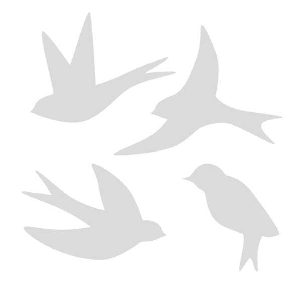 Birds in Flight Stencil 6 x 6