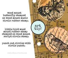 Wood Mount Little Bird Rubber Stamp
