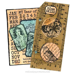 Wood Mount Ticket Rubber Stamp