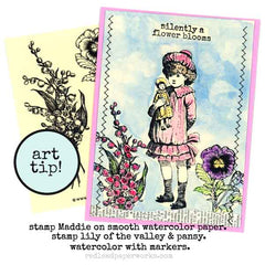 Maddie Girl Rubber Stamp