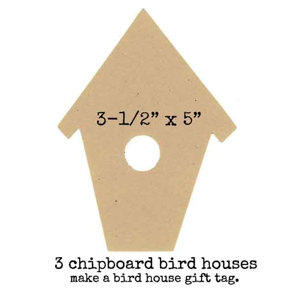 3 Chipboard Bird Houses