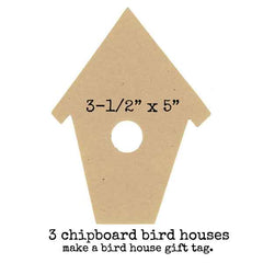 3 Chipboard Bird Houses
