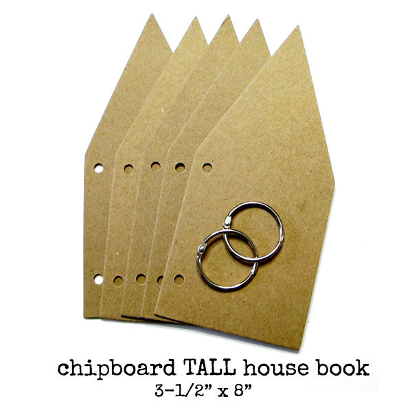 Chipboard Tall House Book