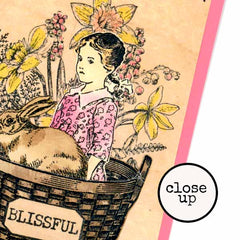 Woven Basket Rubber Stamp