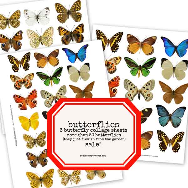 Butterfly Collection 3 Collage Sheets