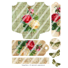 vintage elements collage sheets