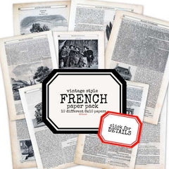 Vintage Style French Collage Sheets