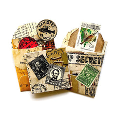 Top Secret Mail Art Rubber Stamp