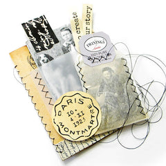 Music & Script Tape Rubber Stamp