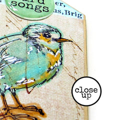 Give Me Wings Bird Rubber Stamp