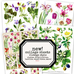 Flower Collage Sheets